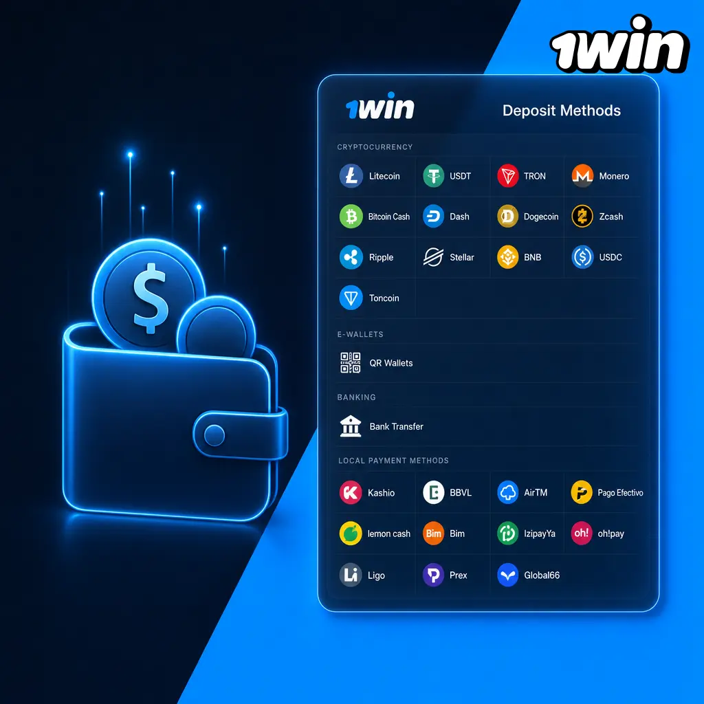 Métodos de Depósito en 1win
